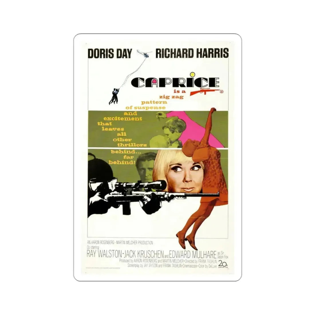 Caprice 1967 Movie Poster STICKER Vinyl Die-Cut Decal 3 Inch - The Sticker Space