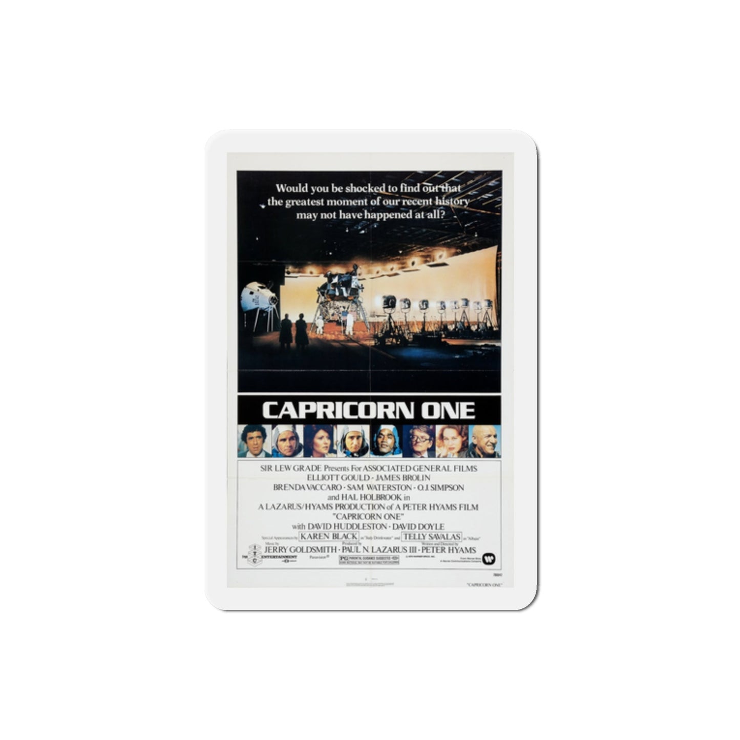 Capricorn One 1978 Movie Poster Die-Cut Magnet-2" x 2"-The Sticker Space