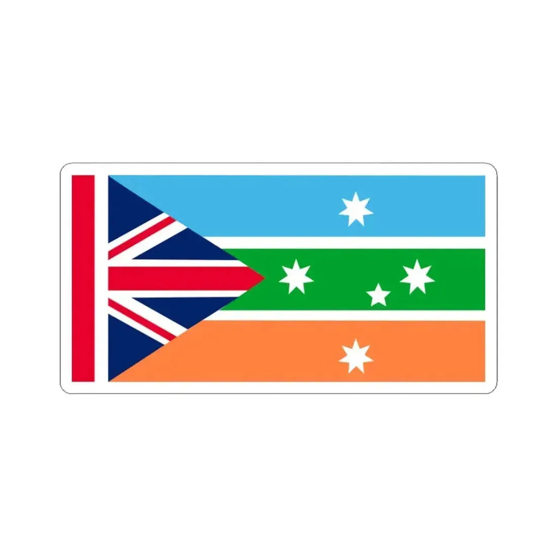 Capricornia Flag Ian Johnston Proposal (Australia) STICKER Vinyl Kiss-Cut Decal 3 Inch White - The Sticker Space