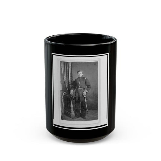 Captain Charles Nagel, Union Officer In The 32nd Indiana Regiment, Full-Length Portrait, Standing, Facing Front (U.S. Civil War) Black Coffee Mug