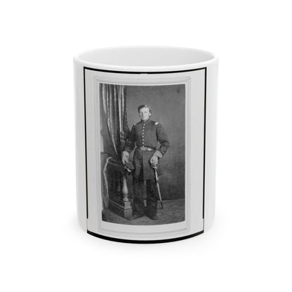 Captain Charles Nagel, Union Officer In The 32nd Indiana Regiment, Full-Length Portrait, Standing, Facing Front (U.S. Civil War) White Coffee Mug