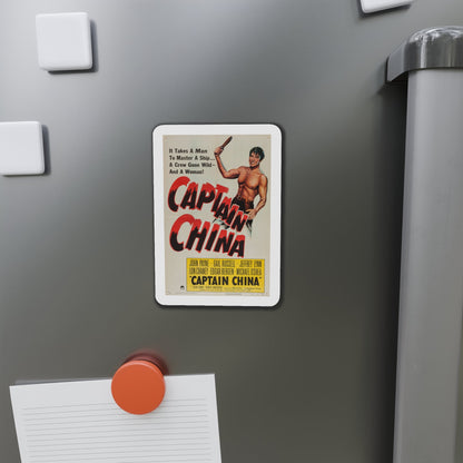 Captain China 1950 Movie Poster Die-Cut Magnet-The Sticker Space