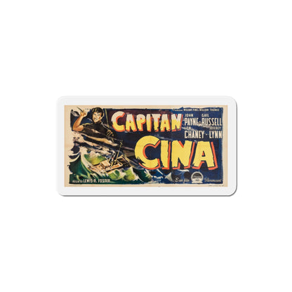 Captain China 1950 v3 Movie Poster Die-Cut Magnet-3 Inch-The Sticker Space