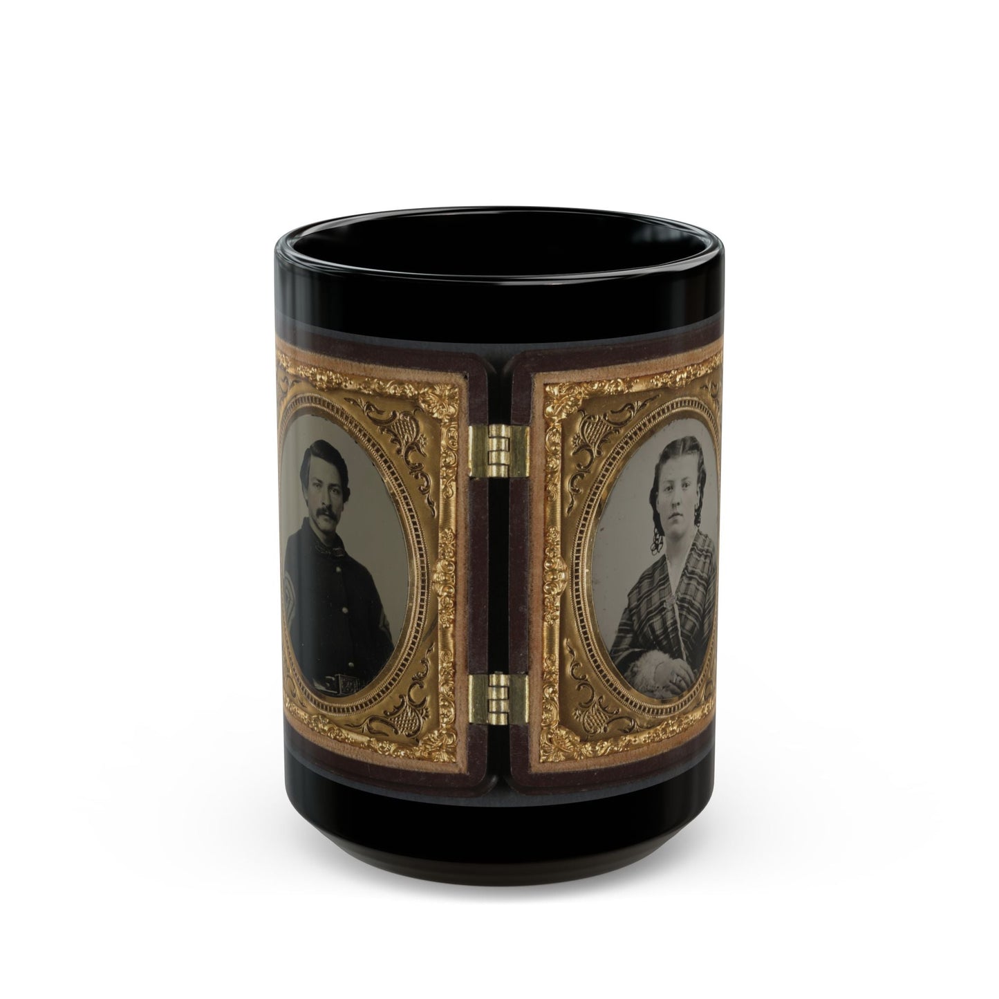 Captain Ferdinand F. Boltz Of Co. S, 12th Indiana Infantry Regiment, And Co. F, 88th Indiana Infantry Regiment And Siddie Boltz (U.S. Civil War) Black Coffee Mug