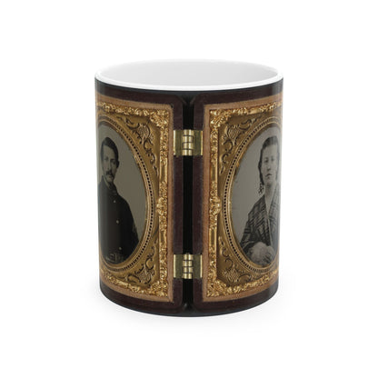 Captain Ferdinand F. Boltz Of Co. S, 12th Indiana Infantry Regiment, And Co. F, 88th Indiana Infantry Regiment And Siddie Boltz (U.S. Civil War) White Coffee Mug