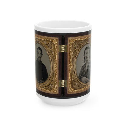 Captain Ferdinand F. Boltz Of Co. S, 12th Indiana Infantry Regiment, And Co. F, 88th Indiana Infantry Regiment And Siddie Boltz (U.S. Civil War) White Coffee Mug