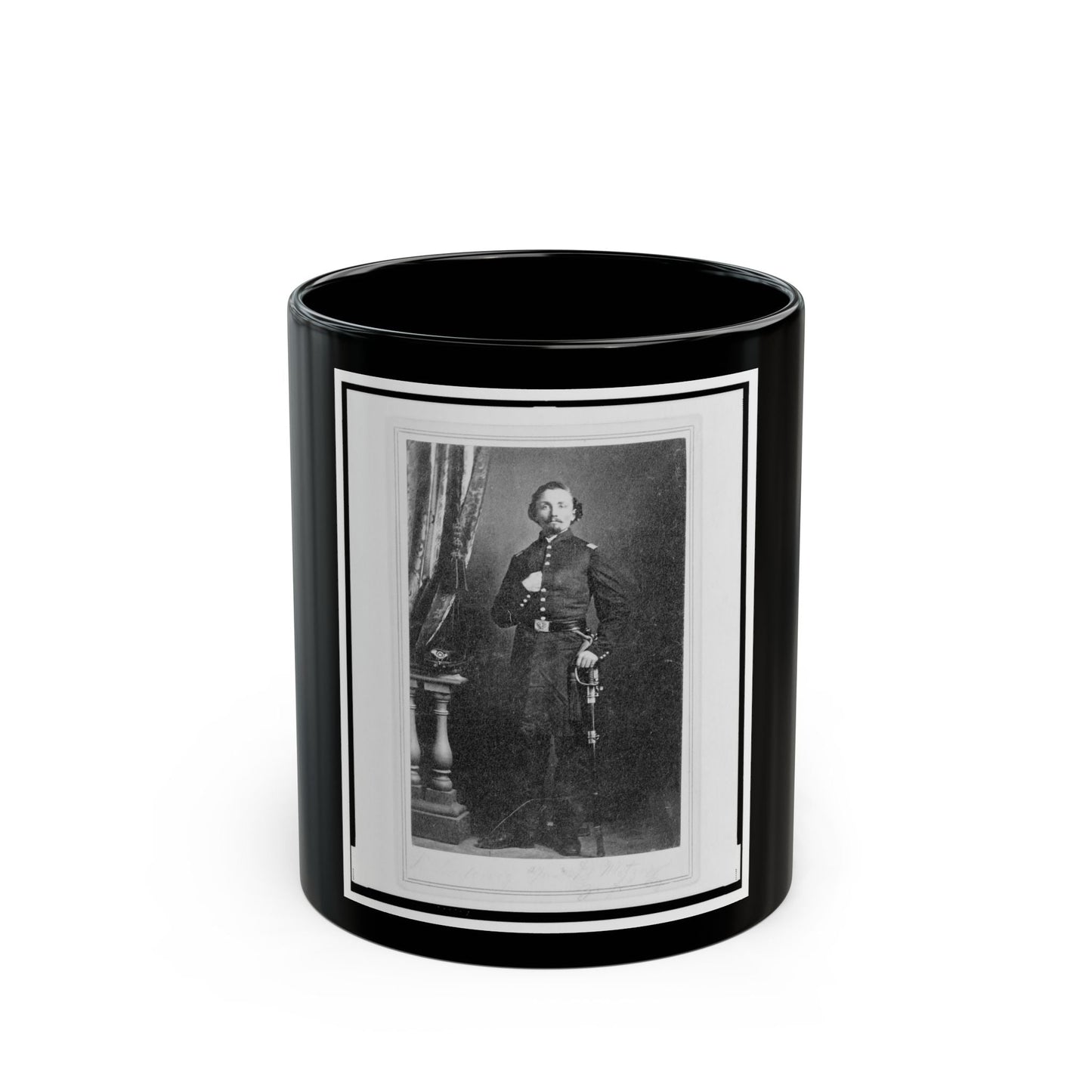 Captain Frederick Ludwig (Lodewig), Union Officer In The 32nd Indiana Regiment, Full-Length Portrait, Facing Front (U.S. Civil War) Black Coffee Mug