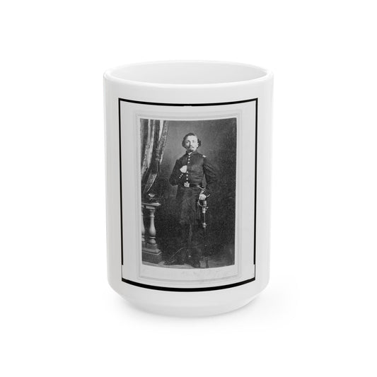 Captain Frederick Ludwig (Lodewig), Union Officer In The 32nd Indiana Regiment, Full-Length Portrait, Facing Front (U.S. Civil War) White Coffee Mug