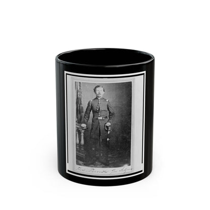 Captain Frederick  Ned  Trenk (Trenck), Union Officer In The 32nd Indiana Regiment, Full-Length Portrait, Standing, Facing Front (U.S. Civil War) Black Coffee Mug