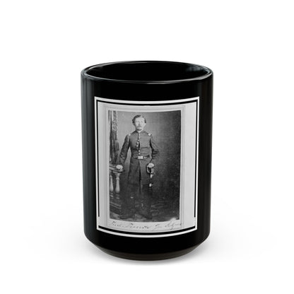 Captain Frederick  Ned  Trenk (Trenck), Union Officer In The 32nd Indiana Regiment, Full-Length Portrait, Standing, Facing Front (U.S. Civil War) Black Coffee Mug