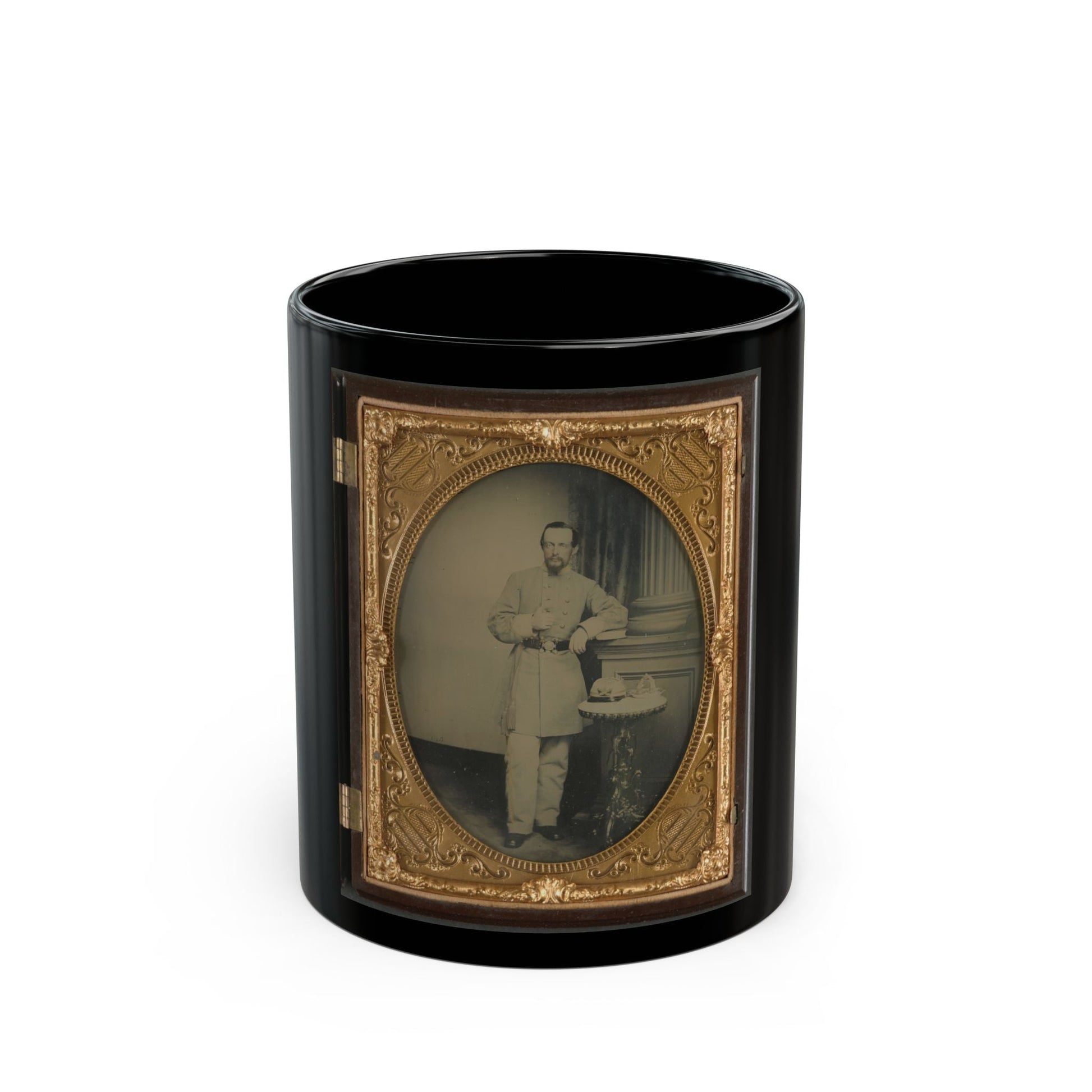 Captain George Riggs Gaither Of K Company, 1st Virginia Cavalry (U.S. Civil War) Black Coffee Mug-11oz-The Sticker Space