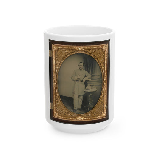 Captain George Riggs Gaither Of K Company, 1st Virginia Cavalry (U.S. Civil War) White Coffee Mug-15oz-The Sticker Space