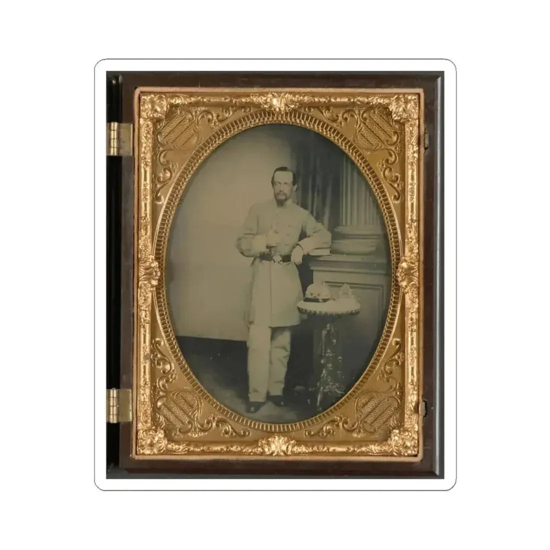 Captain George Riggs Gaither of K Company, 1St Virginia Cavalry (U.S. Civil War) STICKER Vinyl Kiss-Cut Decal 3 Inch White - The Sticker Space