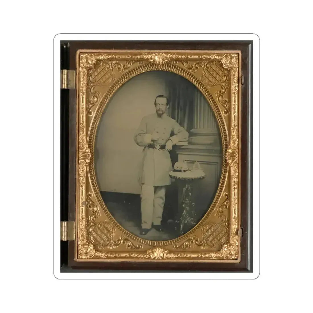 Captain George Riggs Gaither of K Company, 1St Virginia Cavalry (U.S. Civil War) STICKER Vinyl Kiss-Cut Decal 4 Inch White - The Sticker Space