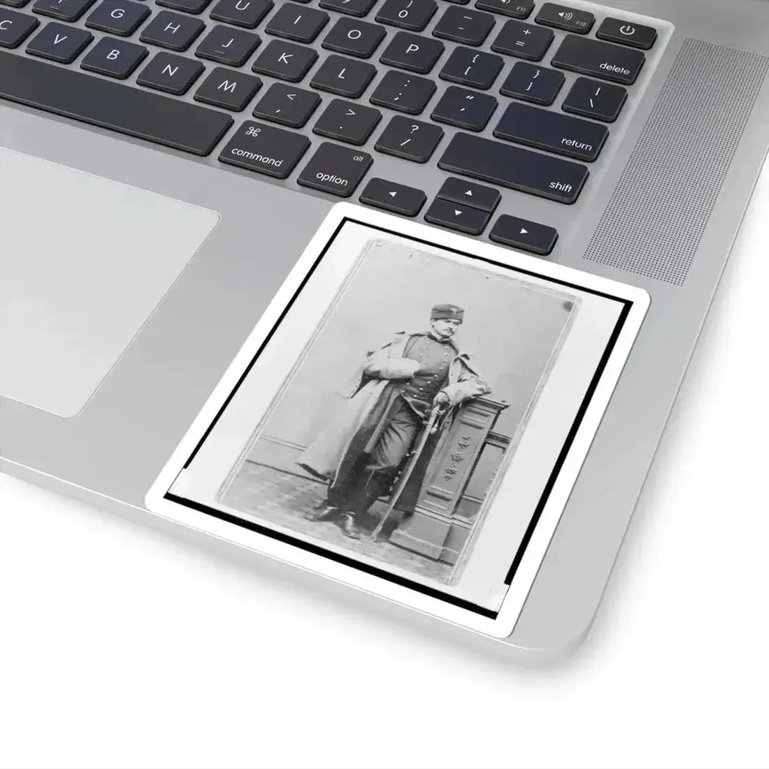 Captain Hubert Anton Casimir Dilger, Union Officer, Full-Length Portrait, Standing, Facing Front (U.S. Civil War) STICKER Vinyl Kiss-Cut Decal - The Sticker Space