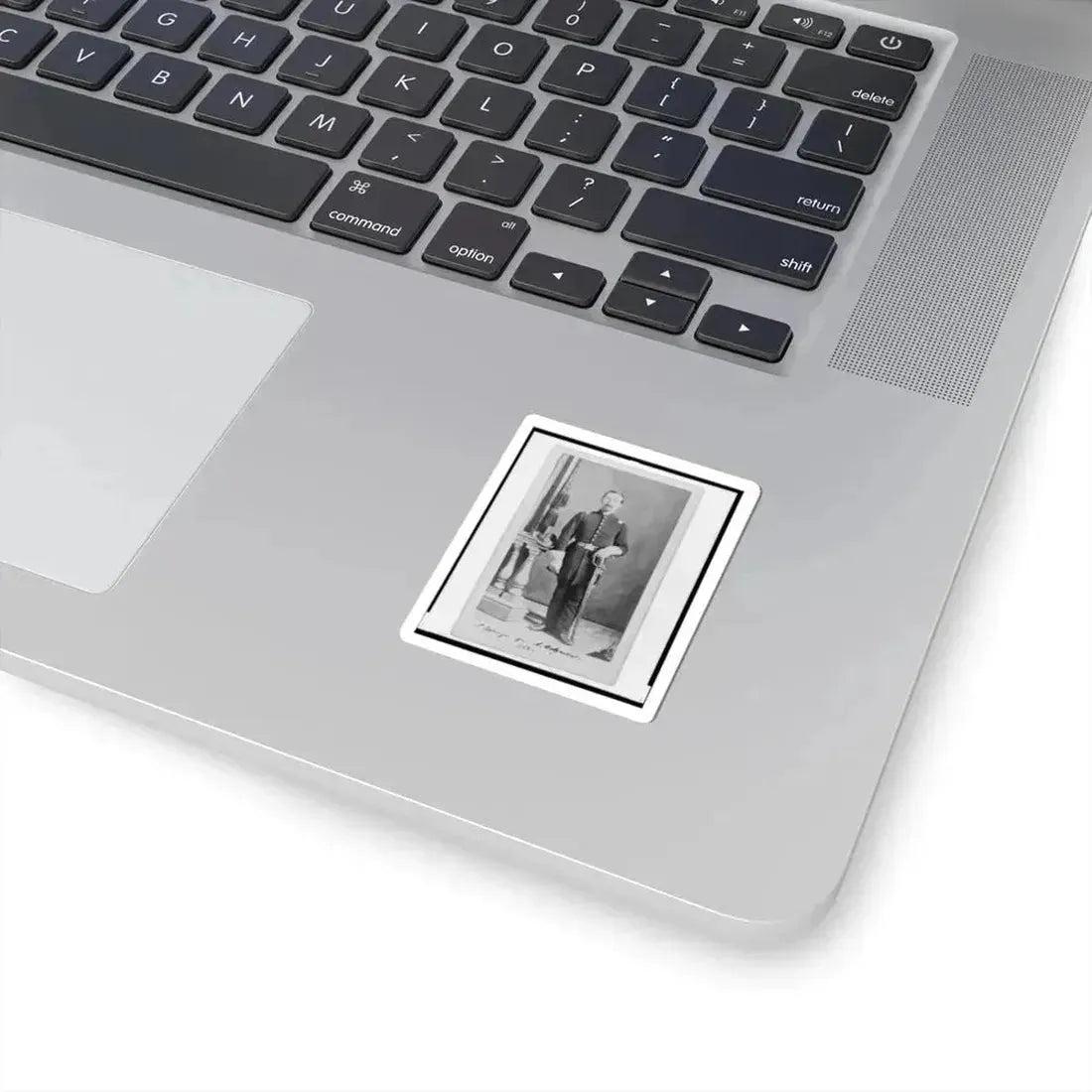 Captain Isidore Esslinger, Union Officer in the 32Nd Indiana  Regiment, Full-Length Portrait, Standing, Facing Front (U.S. Civil War) STICKER Vinyl Kiss-Cut Decal - The Sticker Space