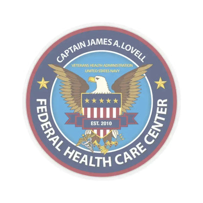 Captain James A Lovell Federal Health Care Center - STICKER Vinyl Kiss-Cut Decal 2 Inch Transparent - The Sticker Space