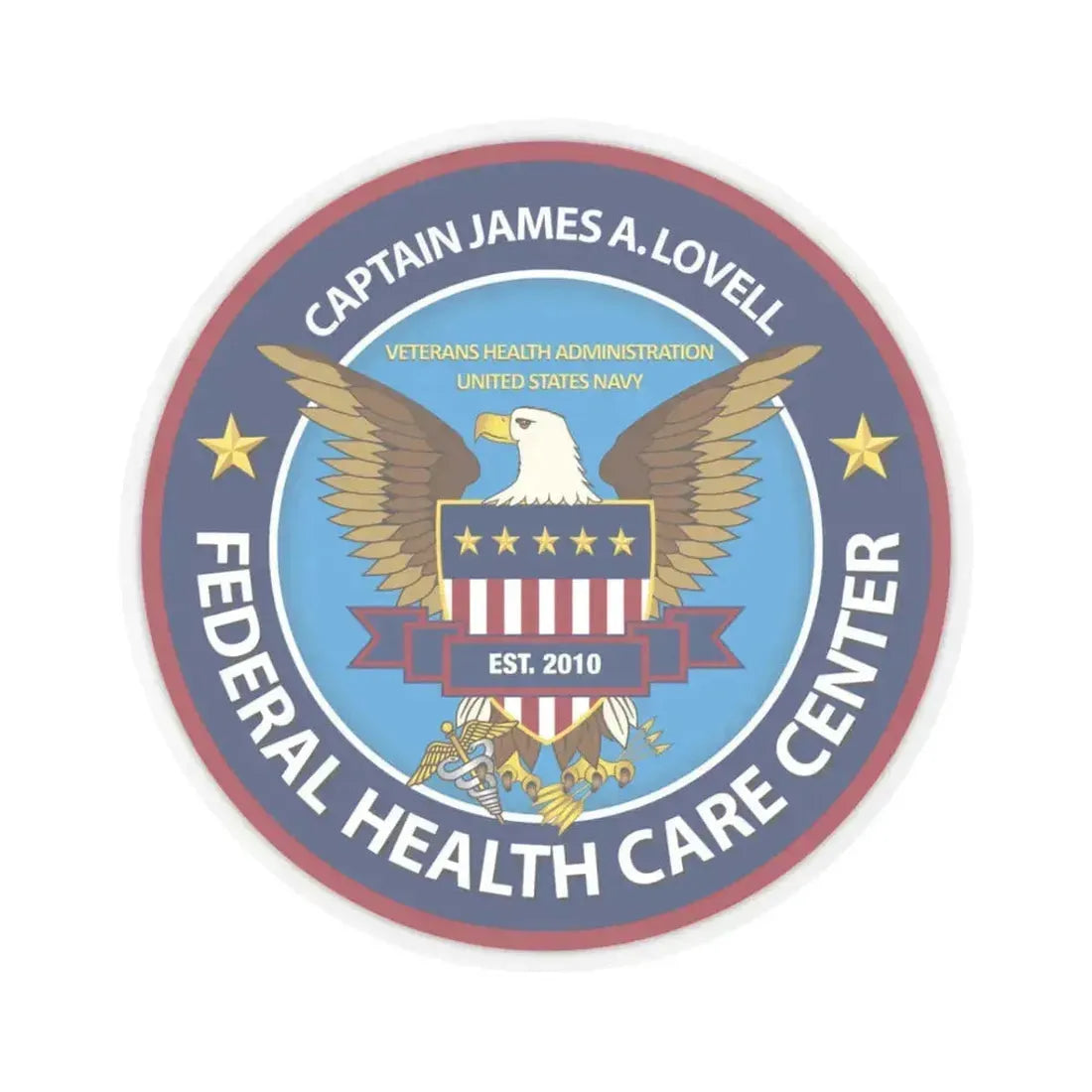 Captain James A Lovell Federal Health Care Center - STICKER Vinyl Kiss-Cut Decal 3 Inch Transparent - The Sticker Space