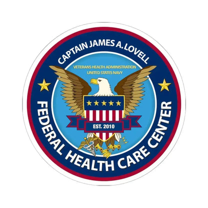 Captain James A Lovell Federal Health Care Center - STICKER Vinyl Kiss-Cut Decal 6 Inch White - The Sticker Space