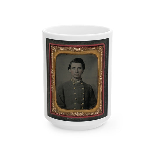 Captain Jesse Sharpe Barnes, F Company, 4th North Carolina Infantry In Frock Coat (U.S. Civil War) White Coffee Mug