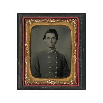 Captain Jesse Sharpe Barnes, F Company, 4Th North Carolina Infantry in Frock Coat (U.S. Civil War) STICKER Vinyl Kiss-Cut Decal 2 Inch White - The Sticker Space