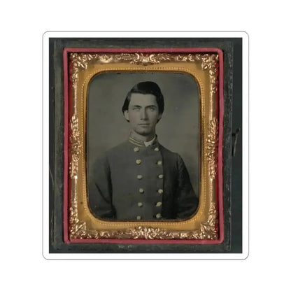 Captain Jesse Sharpe Barnes, F Company, 4Th North Carolina Infantry in Frock Coat (U.S. Civil War) STICKER Vinyl Kiss-Cut Decal 3 Inch White - The Sticker Space