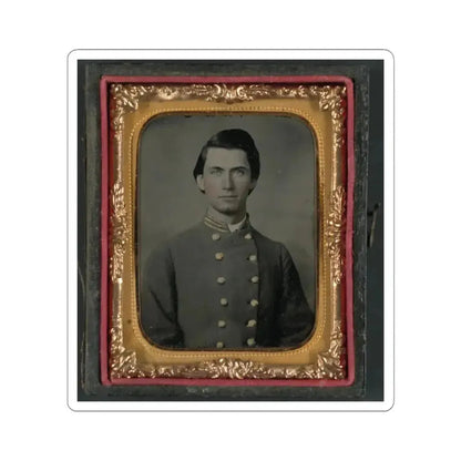 Captain Jesse Sharpe Barnes, F Company, 4Th North Carolina Infantry in Frock Coat (U.S. Civil War) STICKER Vinyl Kiss-Cut Decal 6 Inch White - The Sticker Space