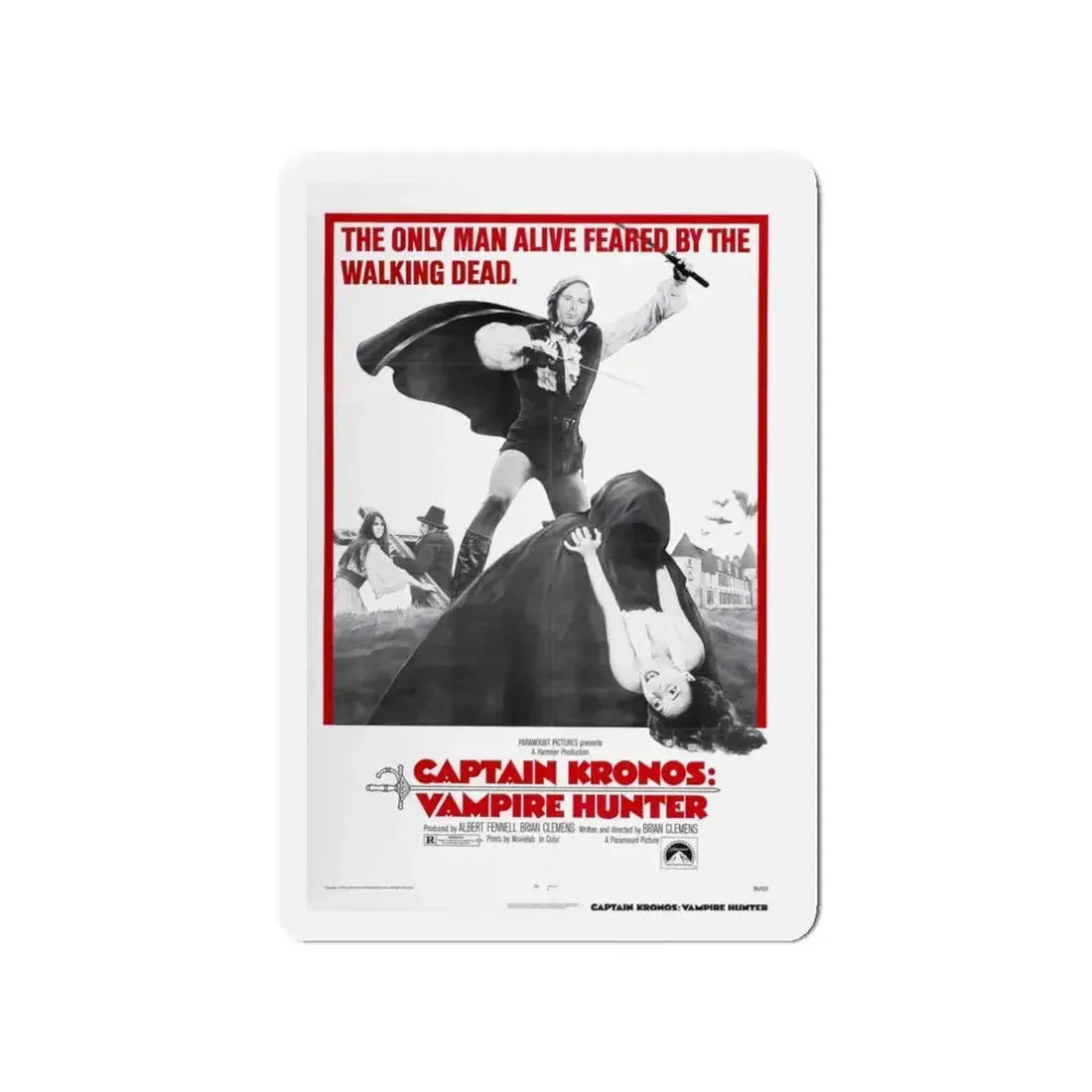 CAPTAIN KRONOS VAMPIRE HUNTER 1974 Movie Poster - Refrigerator Magnet 4 Inch - The Sticker Space