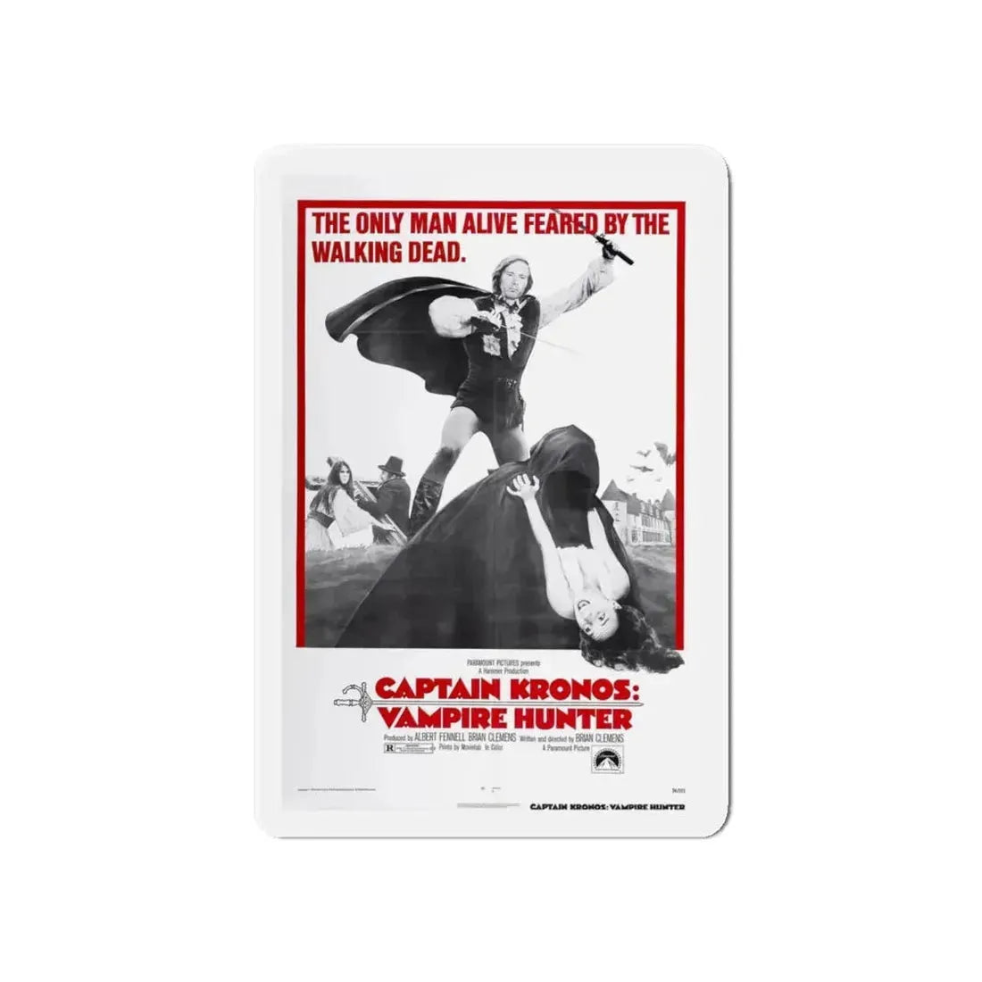 CAPTAIN KRONOS VAMPIRE HUNTER 1974 Movie Poster - Refrigerator Magnet 6 Inch - The Sticker Space