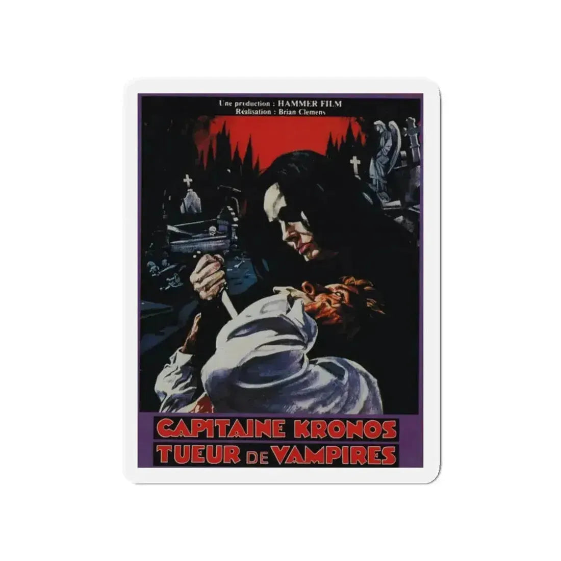 CAPTAIN KRONOS VAMPIRE HUNTER (FRENCH) 1974 Movie Poster - Refrigerator Magnet - The Sticker Space