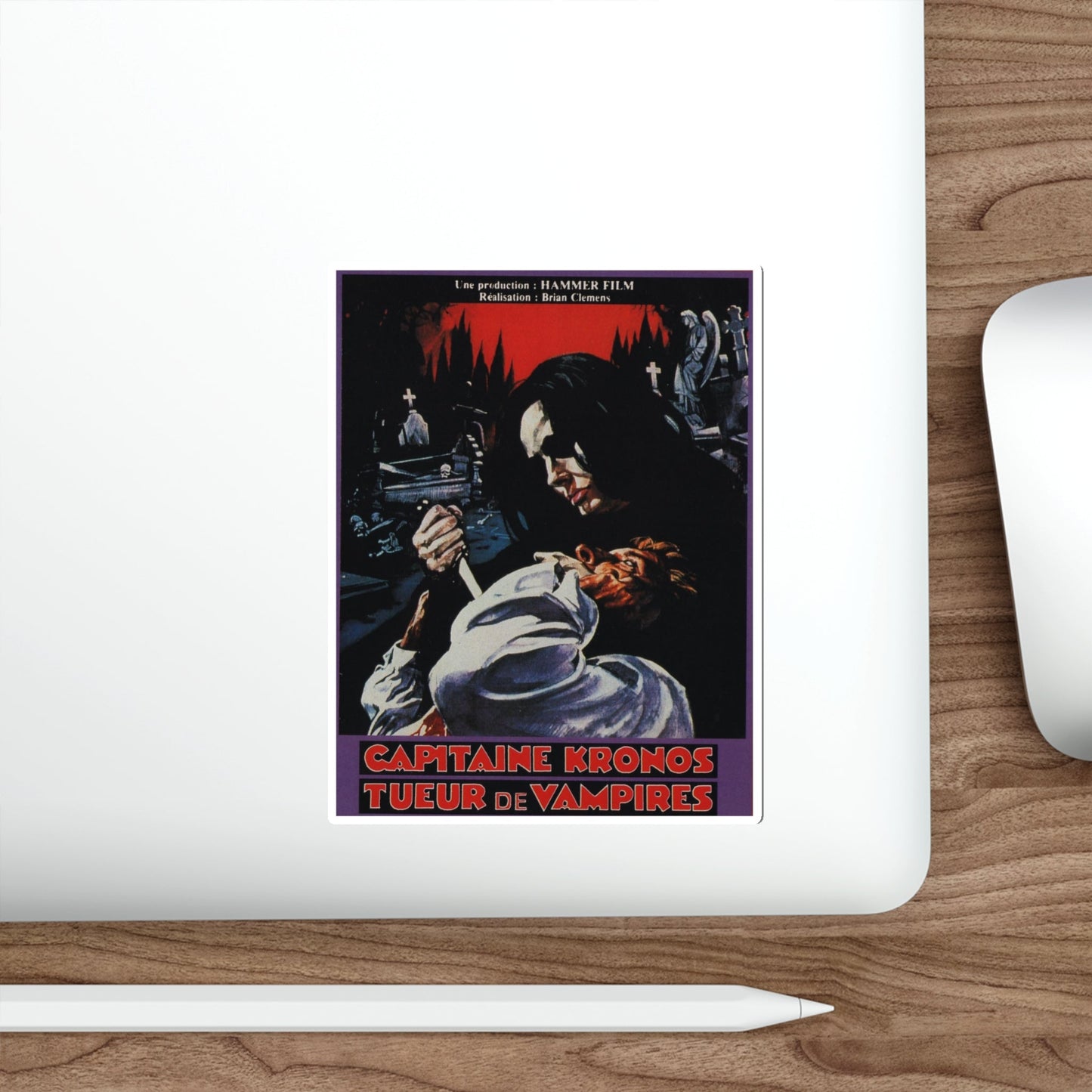 CAPTAIN KRONOS VAMPIRE HUNTER (FRENCH) 1974 Movie Poster STICKER Vinyl Die-Cut Decal-The Sticker Space