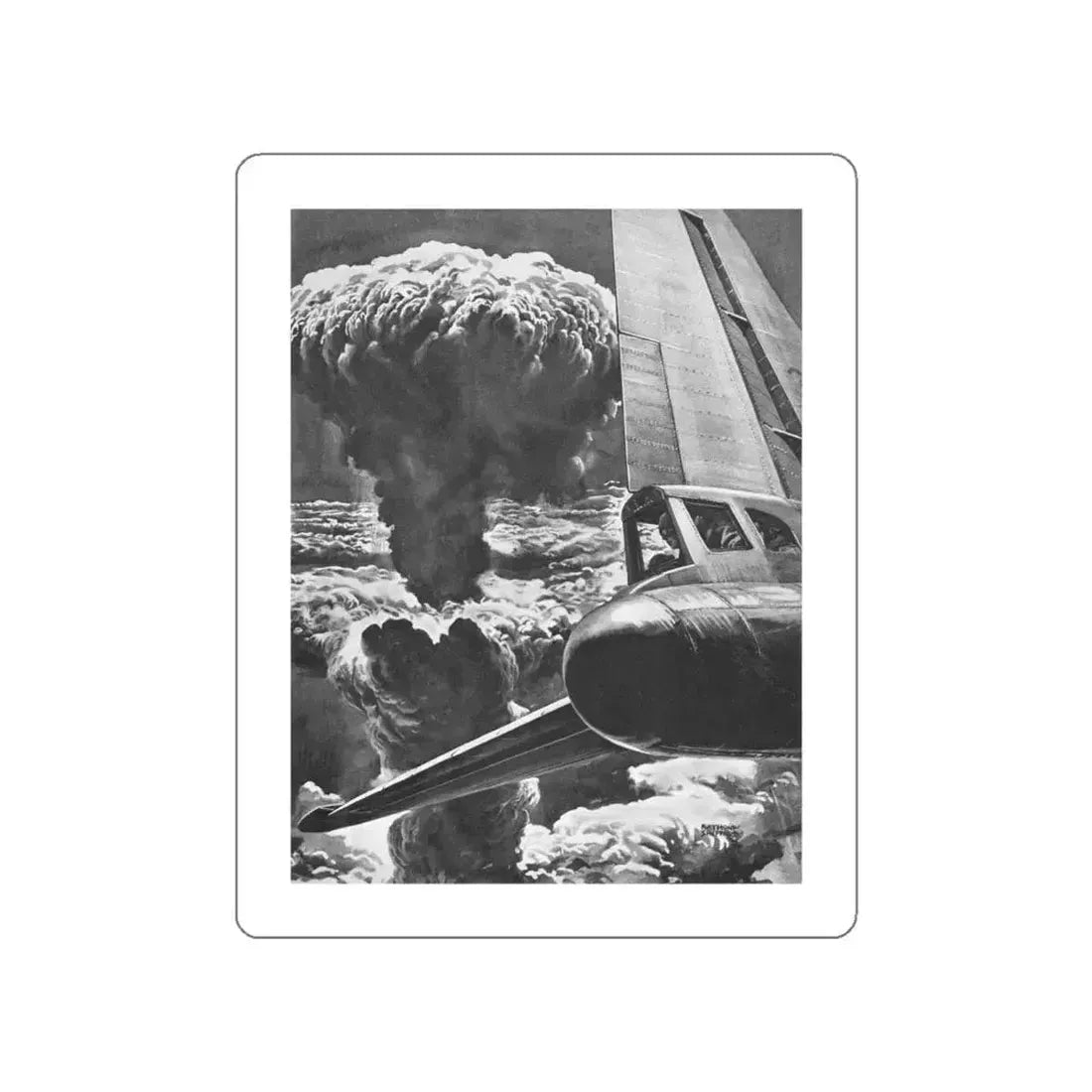 Captain Leonard Cheshire VC by Russell Braddon, 1954 (Magazine Illustration) STICKER Vinyl Die-Cut Decal White Die-Cut 6 Inch - The Sticker Space