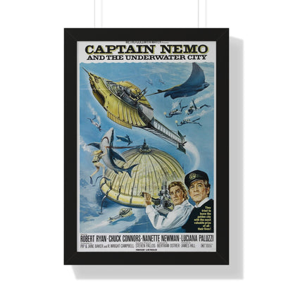 CAPTAIN NEMO AND THE UNDERWATER CITY 1969 - Framed Movie Poster-16″ x 24″-The Sticker Space