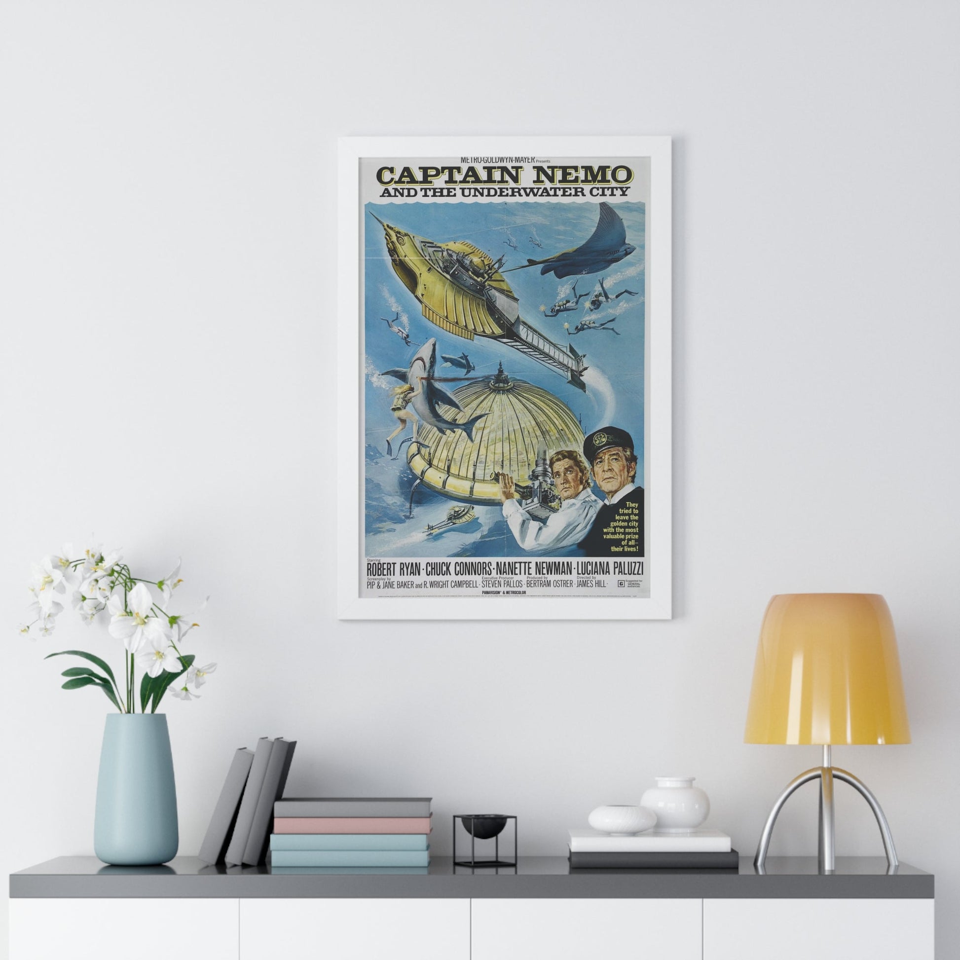 CAPTAIN NEMO AND THE UNDERWATER CITY 1969 - Framed Movie Poster-The Sticker Space