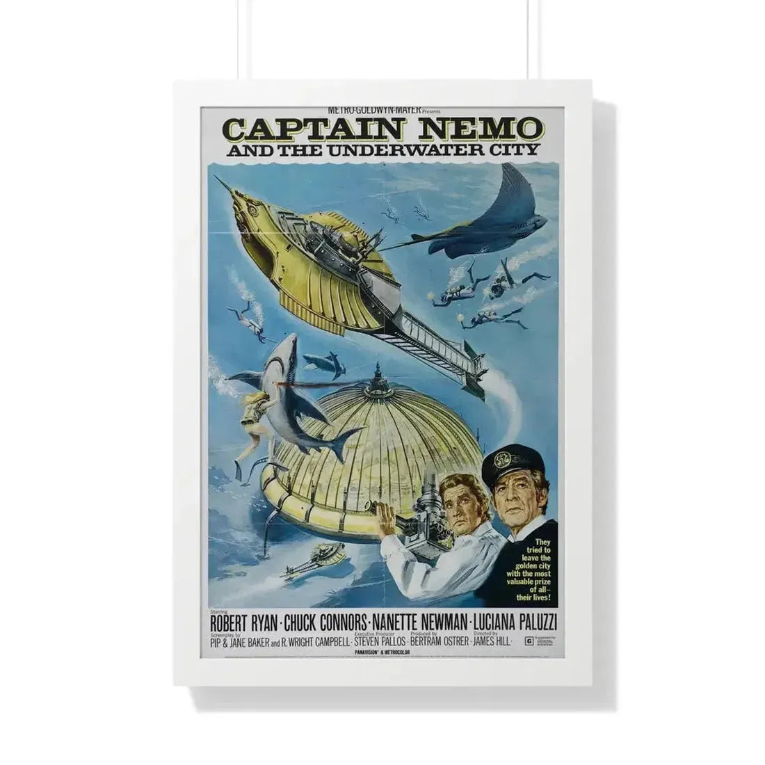 CAPTAIN NEMO AND THE UNDERWATER CITY 1969 - Framed Movie Poster - The Sticker Space