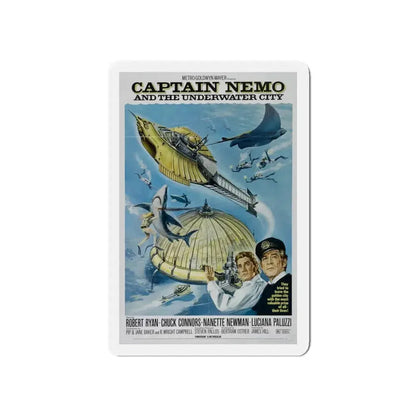 CAPTAIN NEMO AND THE UNDERWATER CITY 1969 Movie Poster - Refrigerator Magnet 5 Inch - The Sticker Space
