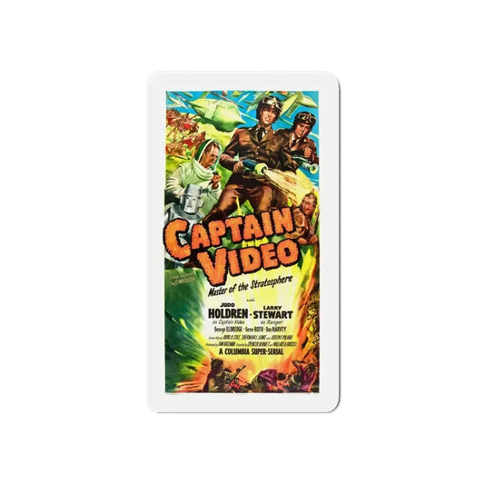 CAPTAIN VIDEO (Master of the Stratosphere) 1951 Movie Poster - Refrigerator Magnet 6 Inch - The Sticker Space