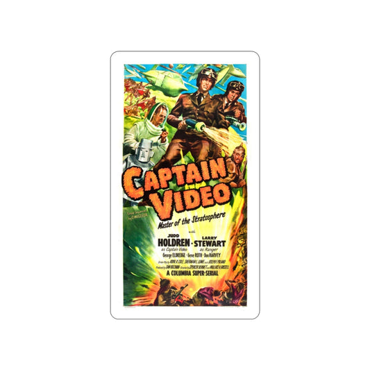 CAPTAIN VIDEO (Master of the Stratosphere) 1951 Movie Poster STICKER Vinyl Die-Cut Decal-2 Inch-The Sticker Space