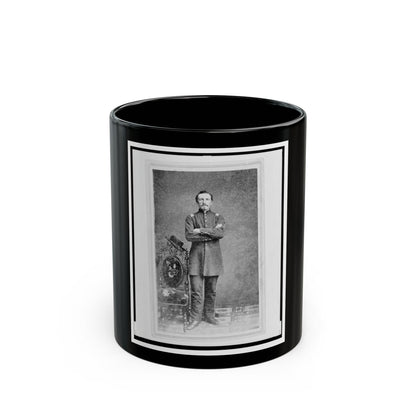 Captain William Borck, Union Officer In The 32nd Indiana Regiment, Full-Length Portrait, Standing, Facing Front (U.S. Civil War) Black Coffee Mug