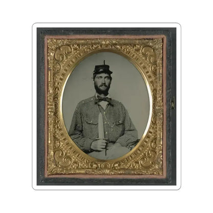 Captain William H. Powell of Co. A, 33Rd Virginia Infantry Regiment in Uniform With Bowie Knife (U.S. Civil War) STICKER Vinyl Kiss-Cut Decal 6 Inch White - The Sticker Space