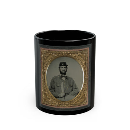 Captain William H. Powell Of Co. A, 33rd Virginia Infantry Regiment In Uniform With Bowie Knife (U.S. Civil War) Black Coffee Mug