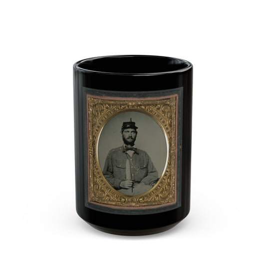 Captain William H. Powell Of Co. A, 33rd Virginia Infantry Regiment In Uniform With Bowie Knife (U.S. Civil War) Black Coffee Mug