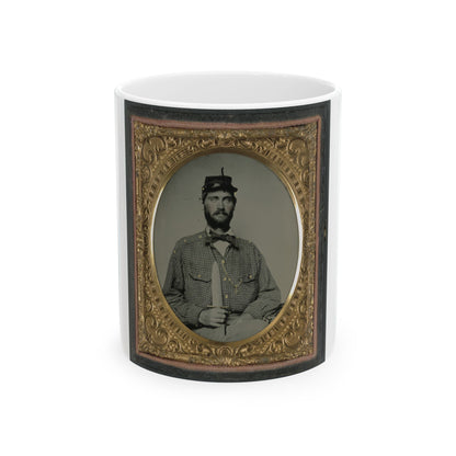 Captain William H. Powell Of Co. A, 33rd Virginia Infantry Regiment In Uniform With Bowie Knife (U.S. Civil War) White Coffee Mug