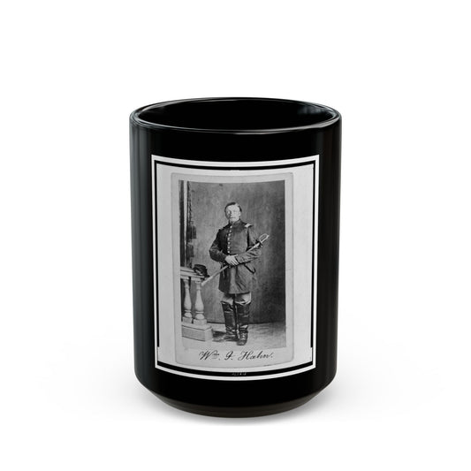 Captain William J. Hahn, Union Officer In The 32nd Indiana Regiment, Full-Length Portrait, Facing Front (U.S. Civil War) Black Coffee Mug