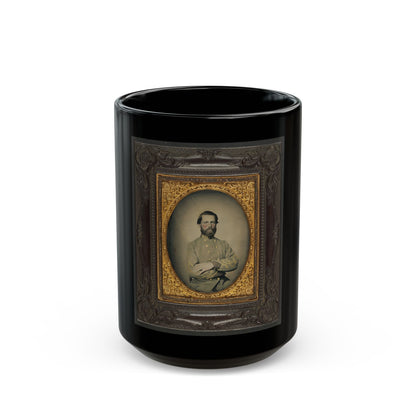 Captain William W. Cosby Of H Company, 2nd Virginia Light Artillery Regiment In Uniform (U.S. Civil War) Black Coffee Mug