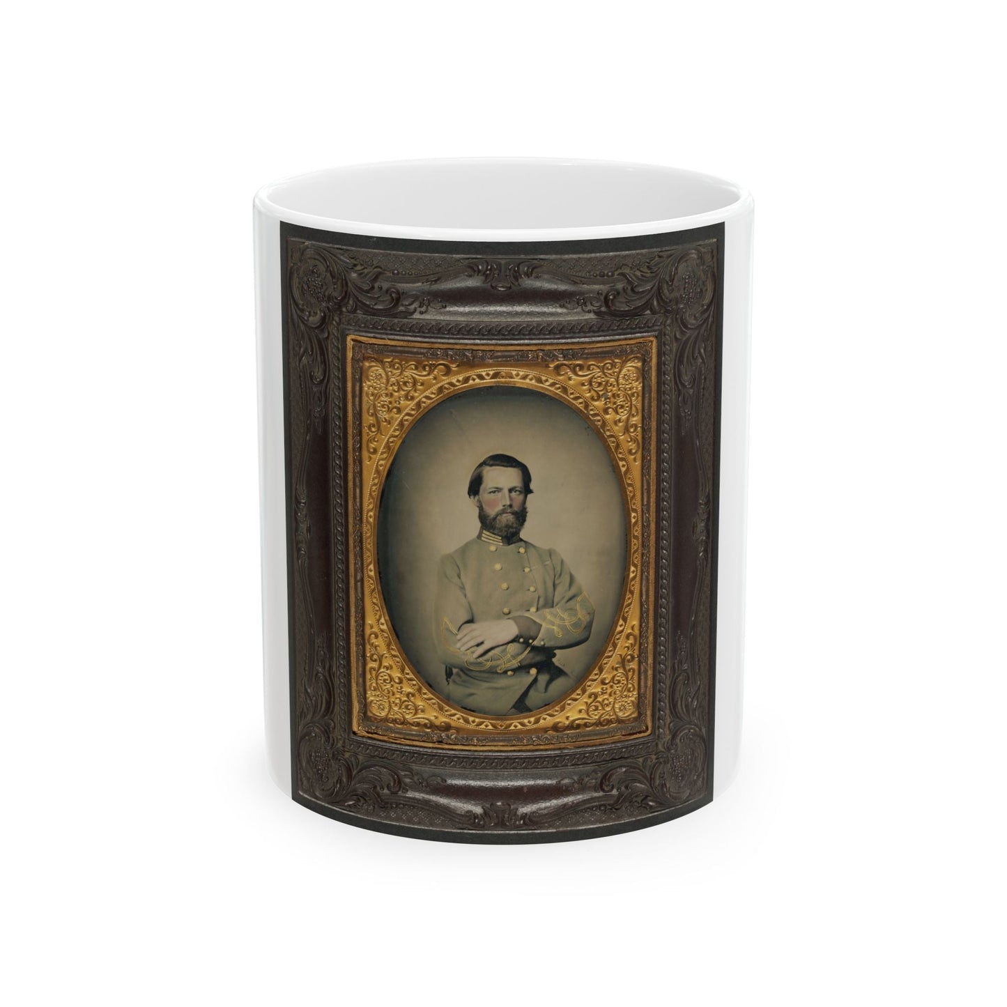 Captain William W. Cosby Of H Company, 2nd Virginia Light Artillery Regiment In Uniform (U.S. Civil War) White Coffee Mug