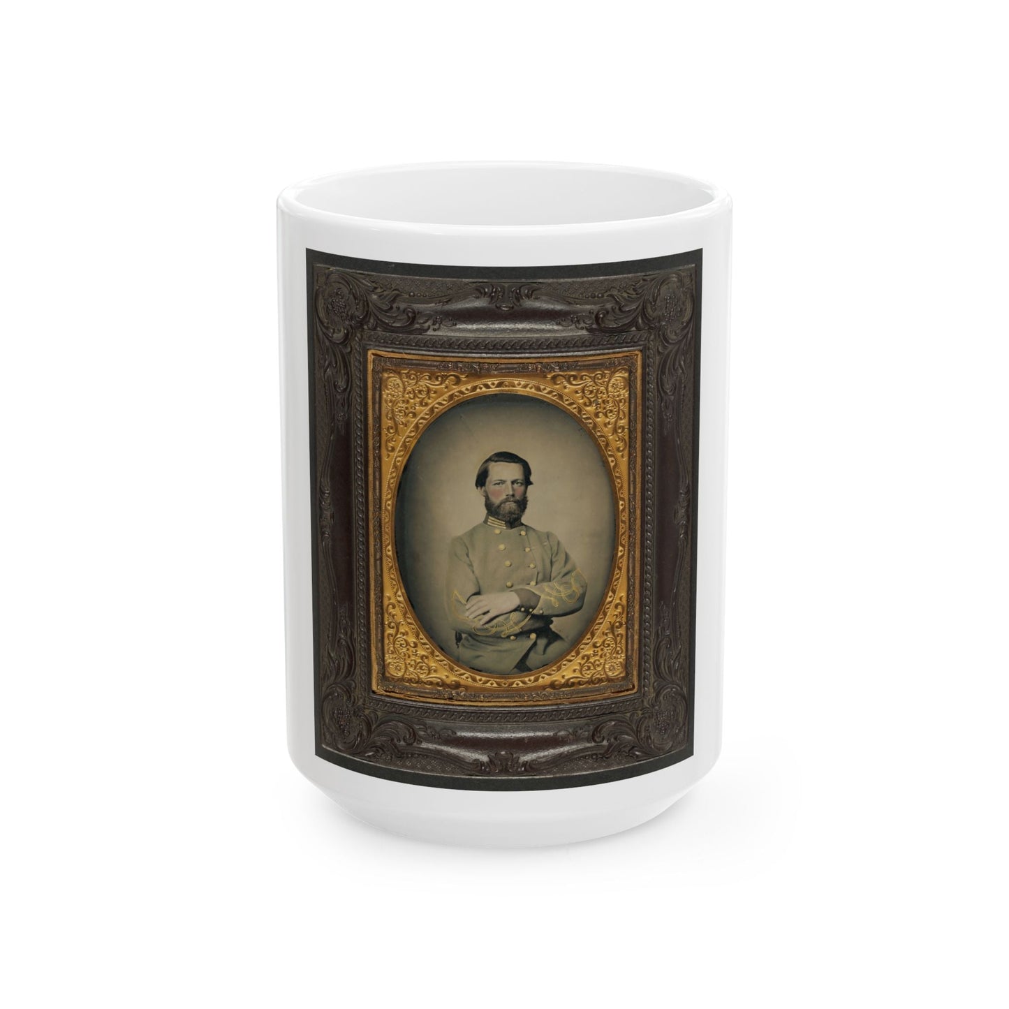 Captain William W. Cosby Of H Company, 2nd Virginia Light Artillery Regiment In Uniform (U.S. Civil War) White Coffee Mug