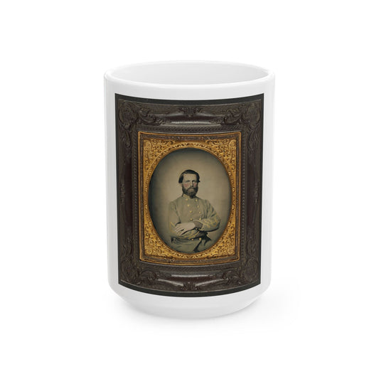 Captain William W. Cosby Of H Company, 2nd Virginia Light Artillery Regiment In Uniform (U.S. Civil War) White Coffee Mug