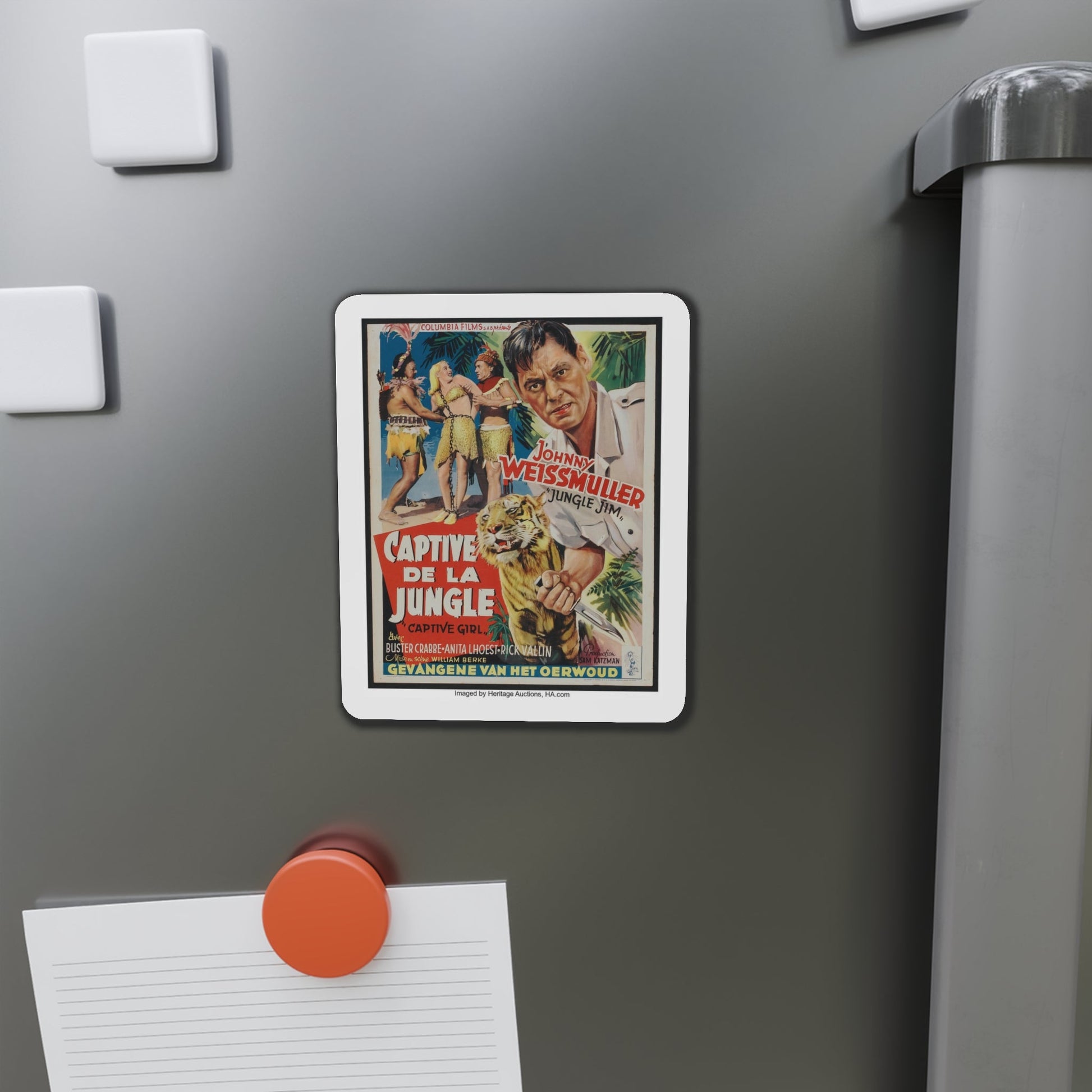 Captive Girl 1950 Movie Poster Die-Cut Magnet-The Sticker Space