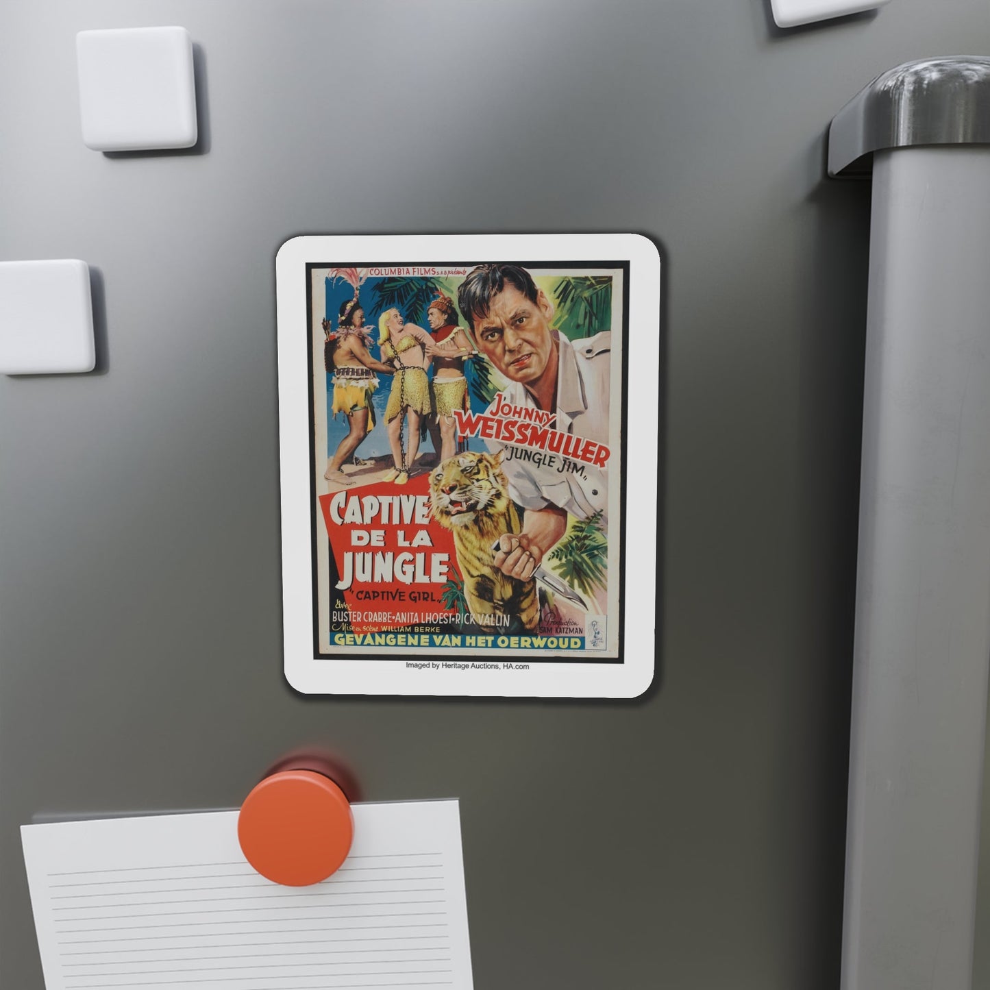 Captive Girl 1950 Movie Poster Die-Cut Magnet-The Sticker Space